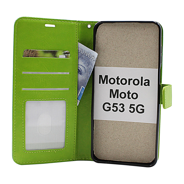 Crazy Horse Wallet Motorola Moto G53 5G Grön