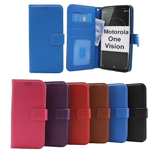 New Standcase Wallet Motorola One Vision Lila