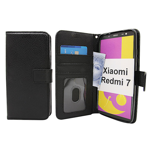 New Standcase Wallet Xiaomi Redmi 7 Svart
