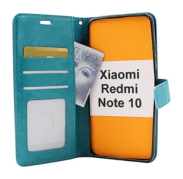 Crazy Horse Wallet Xiaomi Redmi Note 10 Svart