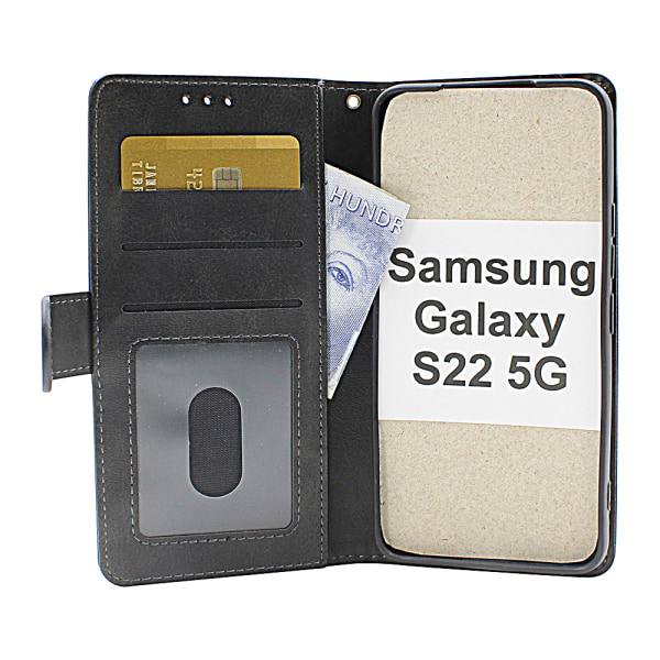 Zipper Standcase Wallet Samsung Galaxy S22 5G Röd