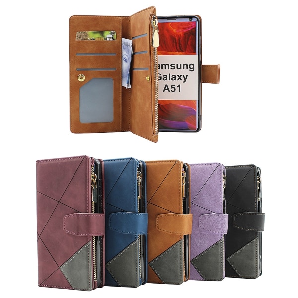 XL Standcase Lyxfodral Samsung Galaxy A51 (A515F/DS) Svart