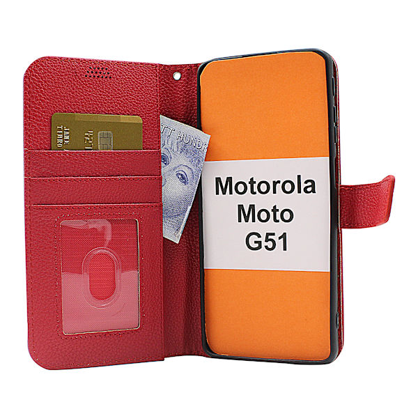 New Standcase Wallet Motorola Moto G51 Svart