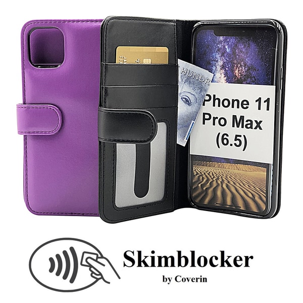 Skimblocker Plånboksfodral iPhone 11 Pro Max (6.5) Lila