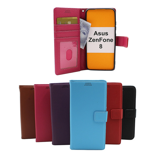 New Standcase Wallet Asus ZenFone 8 (ZS590KS) Svart