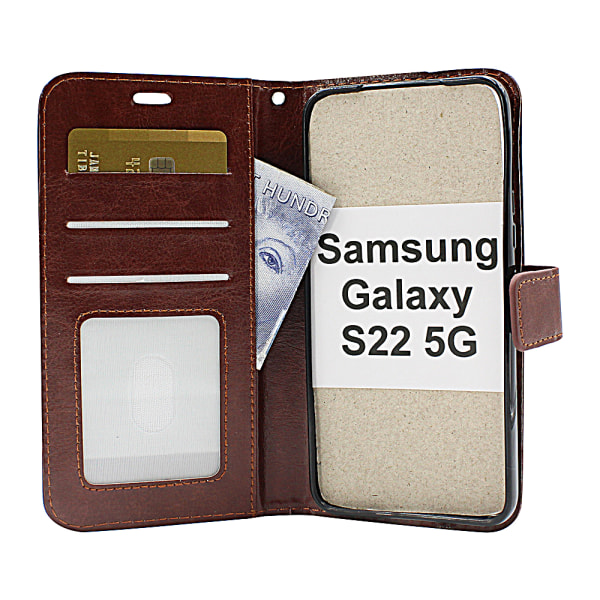 Crazy Horse Wallet Samsung Galaxy S22 5G Turkos