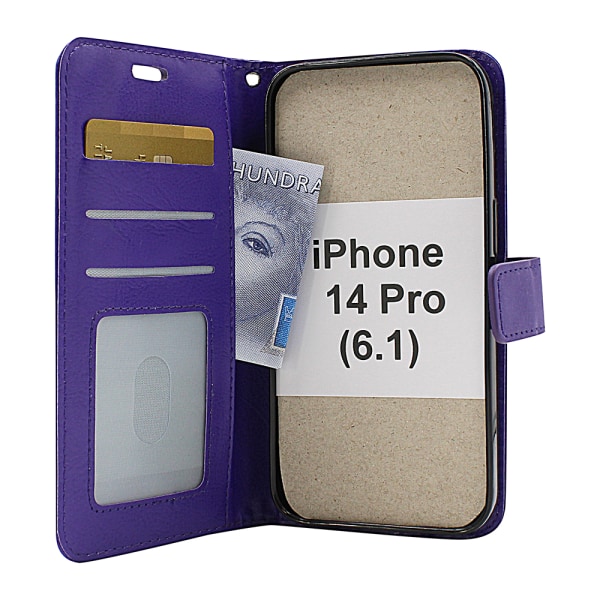 Crazy Horse Wallet iPhone 14 Pro (6.1) Brun