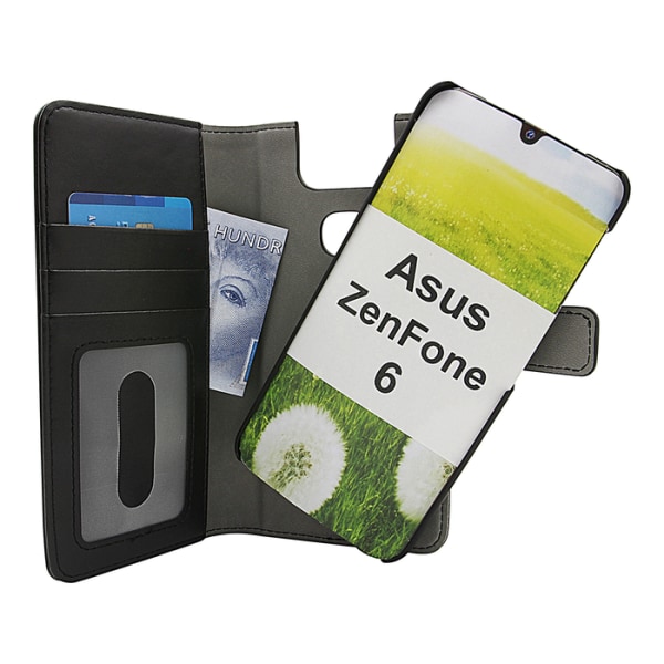 Skimblocker Magnet Wallet Asus ZenFone 6 (ZS630KL) Svart