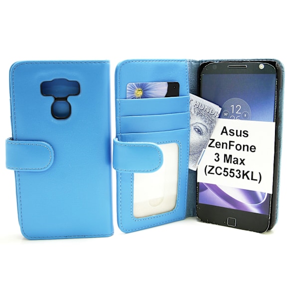 Plånboksfodral Asus ZenFone 3 Max (ZC553KL) Ljusblå