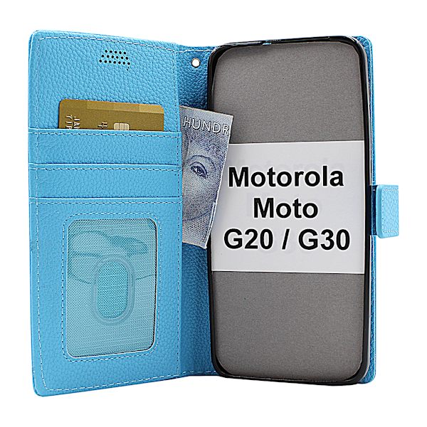 New Standcase Wallet Motorola Moto G20 / Motorola Moto G30 Svart