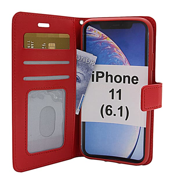 Crazy Horse Wallet iPhone 11 (6.1) Röd