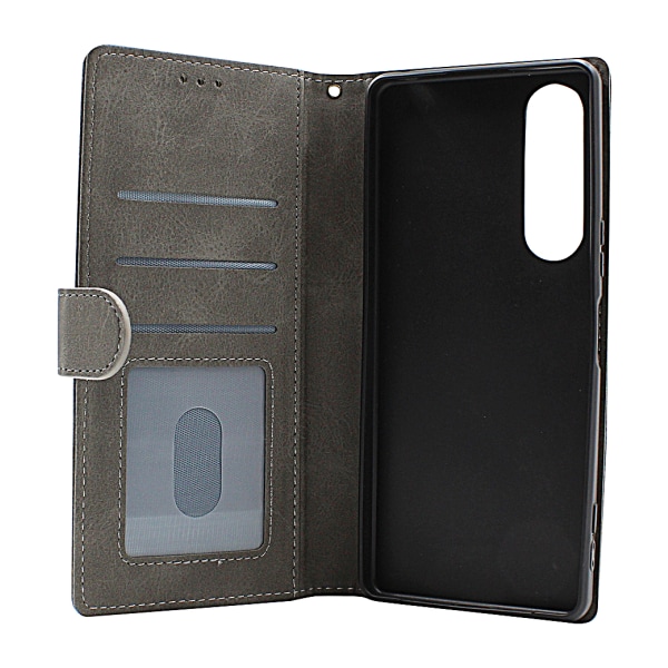 Zipper Standcase Wallet Sony Xperia 1 V 5G (XQ-DQ72) Marinblå