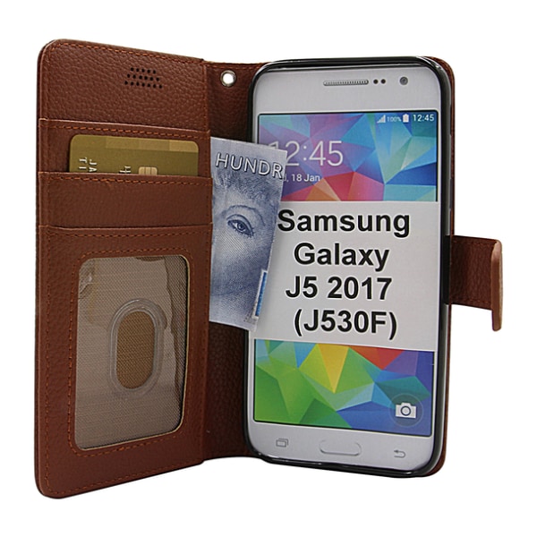New Standcase Wallet Samsung Galaxy J5 2017 (J530FD) Brun