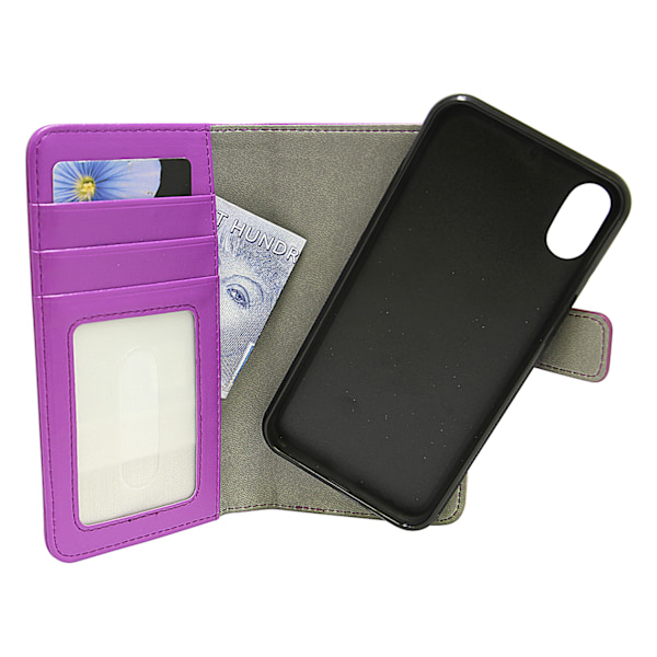 Magnet Wallet iPhone X/Xs Lila