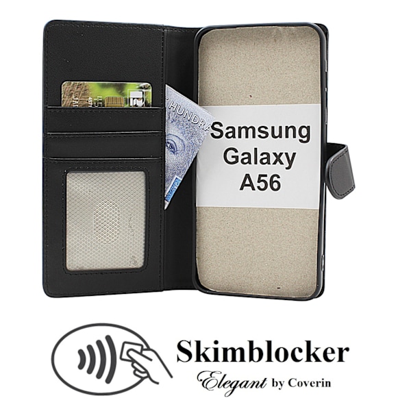 Skimblocker Samsung Galaxy A56 Plånboksfodral Glitter Pink