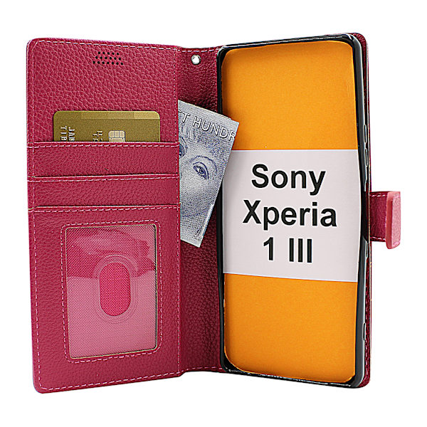 New Standcase Wallet Sony Xperia 1 III (XQ-BC52) Svart