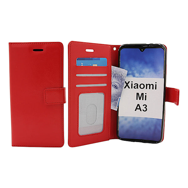 Crazy Horse Wallet Xiaomi Mi A3 Röd