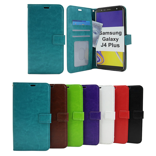 Crazy Horse Wallet Samsung Galaxy J4 Plus (J415FN/DS) Röd