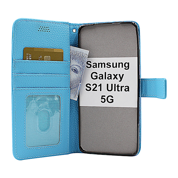 New Standcase Wallet Samsung Galaxy S21 Ultra 5G (G998B) Svart