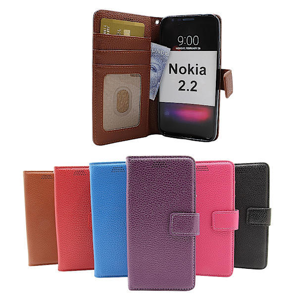 New Standcase Wallet Nokia 2.2 Svart