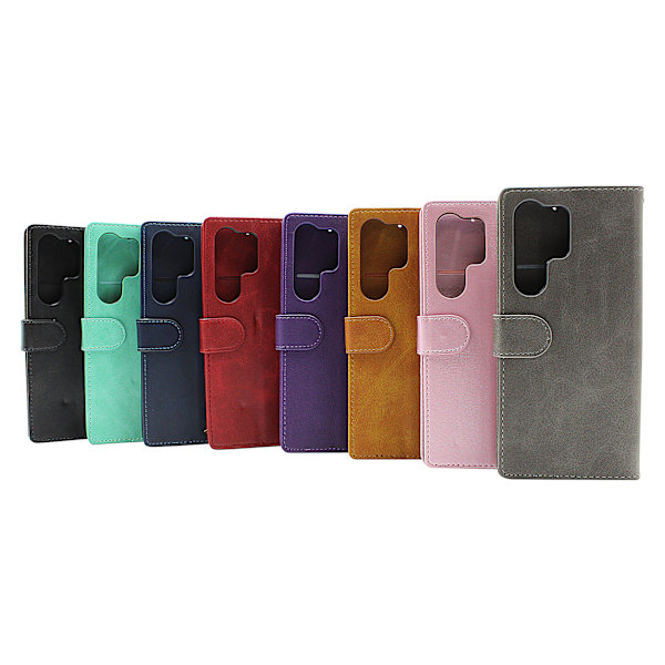 Zipper Standcase Wallet Samsung Galaxy S23 Ultra 5G Marinblå