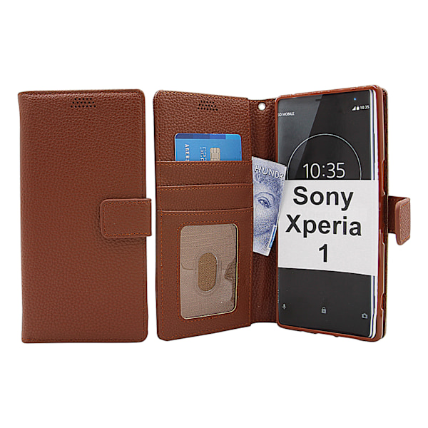 New Standcase Wallet Sony Xperia 1 (J9110) Brun