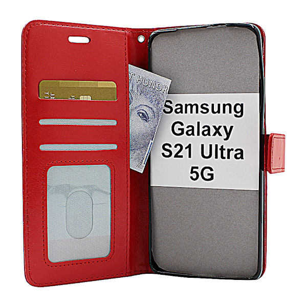 Crazy Horse Wallet Samsung Galaxy S21 Ultra 5G (G998B) Svart