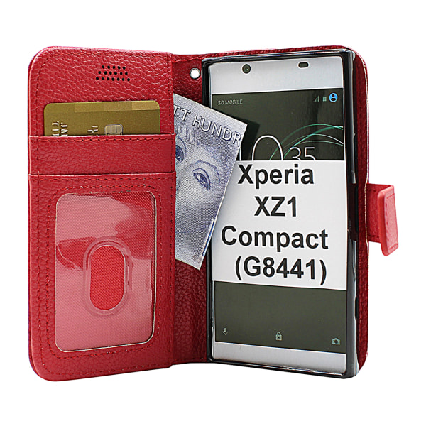 New Standcase Wallet Sony Xperia XZ1 Compact (G8441) Röd