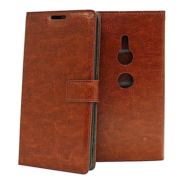 Crazy Horse Wallet Sony Xperia XZ2 (H8266) Brun