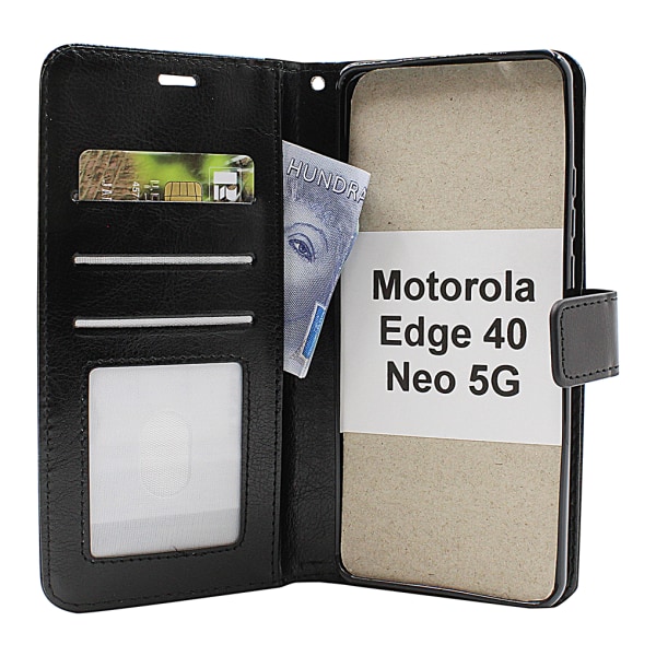 Crazy Horse Wallet Motorola Edge 40 Neo 5G Lila