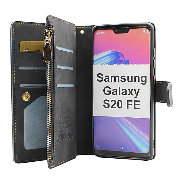 XL Standcase Lyxfodral Samsung Galaxy S20 FE 5G Mörkblå