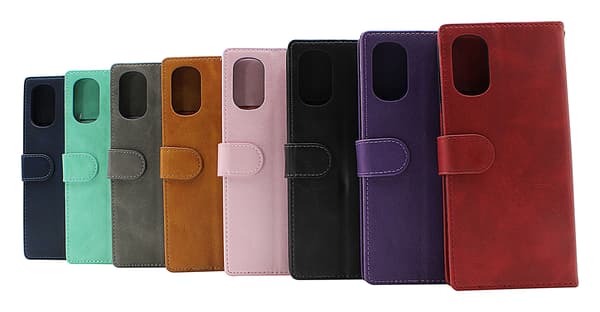 Zipper Standcase Wallet Motorola Moto E32s Marinblå