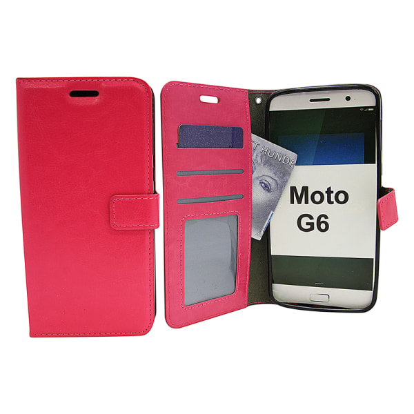 Crazy Horse Wallet Motorola Moto G6 Svart