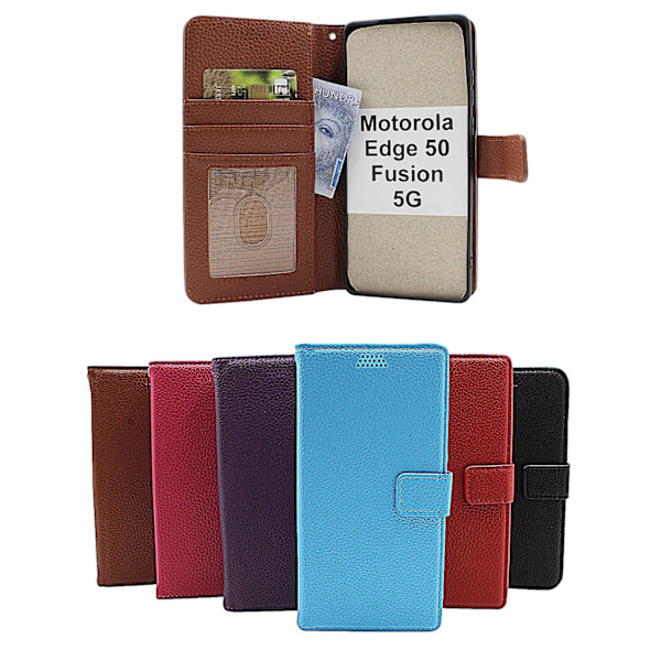 New Standcase Wallet Motorola Edge 50 Fusion 5G Brun