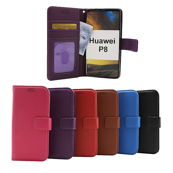 New Standcase Wallet Huawei P8 Svart