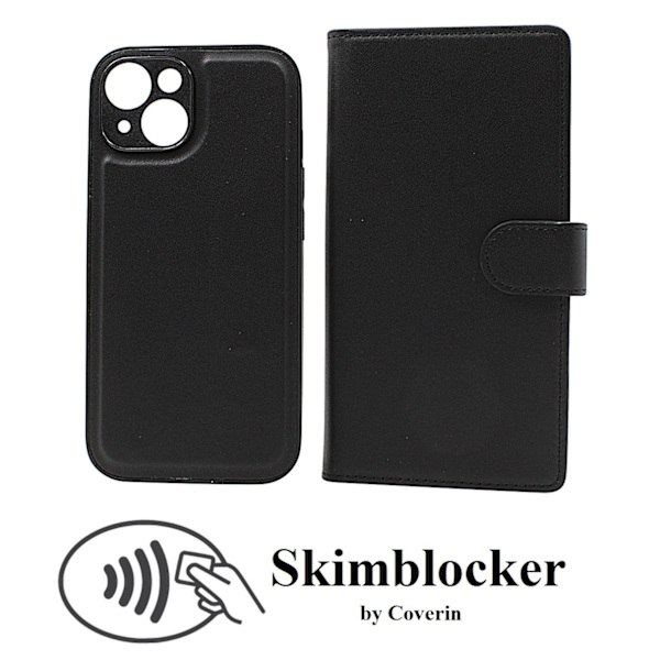 Skimblocker iPhone 15 Magnet Plånboksfodral