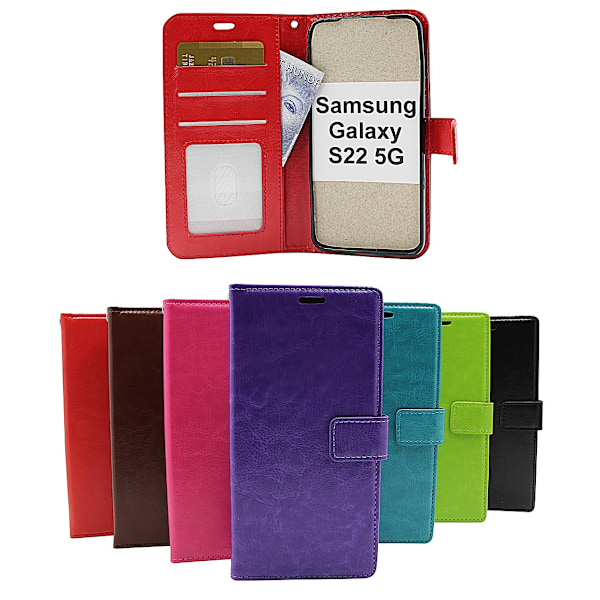 Crazy Horse Wallet Samsung Galaxy S22 5G Grön