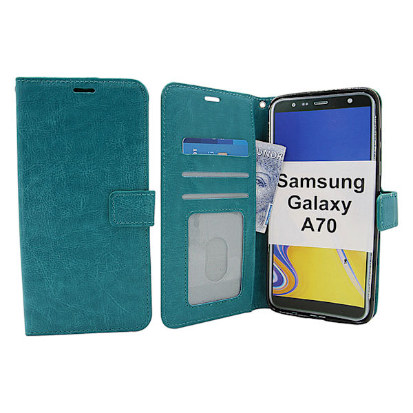 Crazy Horse Wallet Samsung Galaxy A70 (A705F/DS) Turkos