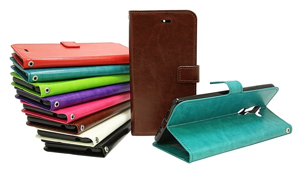 Crazy Horse Wallet Nokia 7 Plus Lila