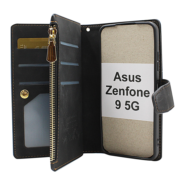 XL Standcase Lyxfodral Asus Zenfone 9 5G Svart