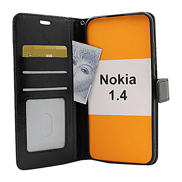 Crazy Horse Wallet Nokia 1.4 Svart