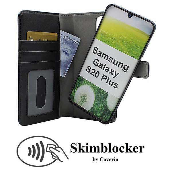 Skimblocker Magnet Wallet Samsung Galaxy S20 Plus (G986B) Vit