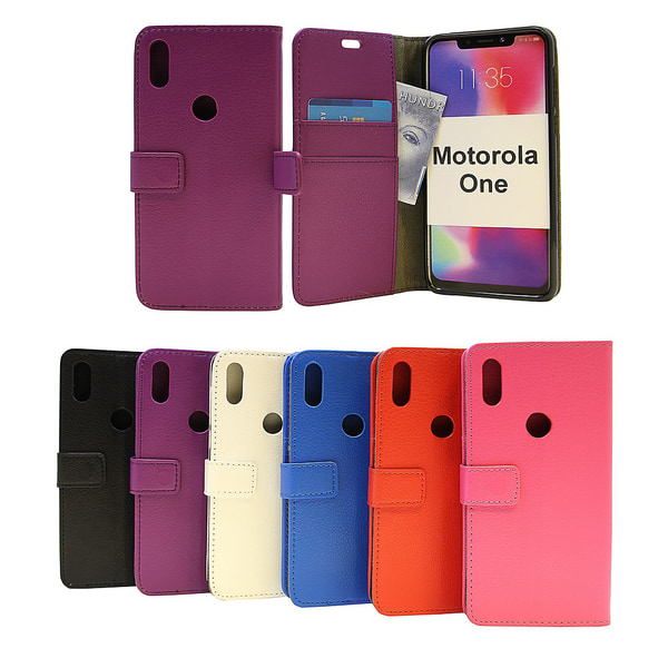 Standcase Wallet Motorola One Svart