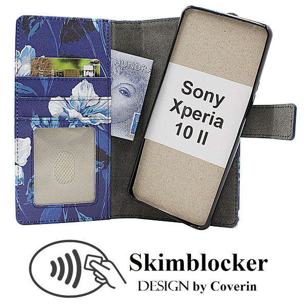 Skimblocker Sony Xperia 10 II Magnet Plånboksfodral Design
