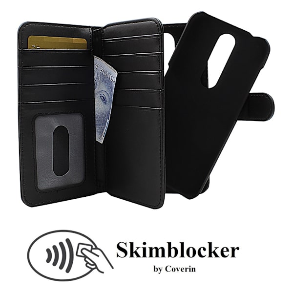 Skimblocker XL Magnet Wallet Nokia 4.2 (Svart)