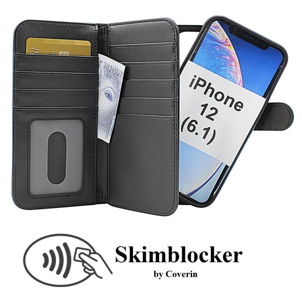 Skimblocker XL Magnet Fodral iPhone 12 (6.1) Svart