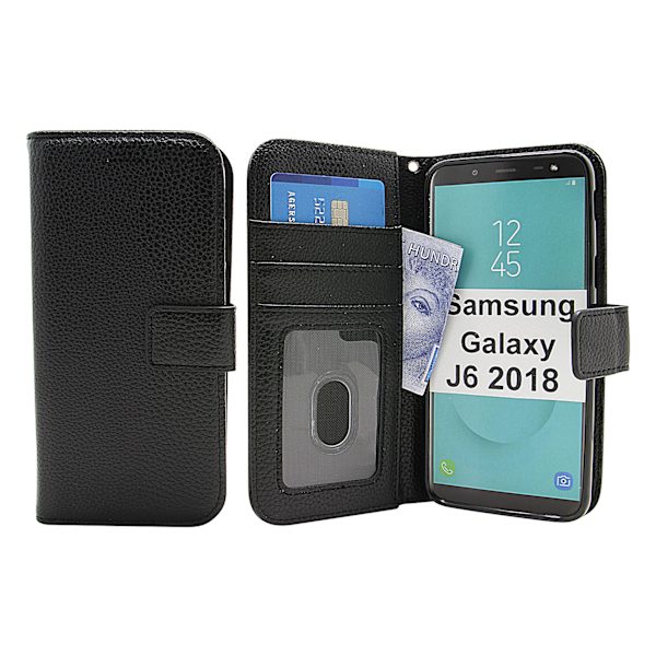 New Standcase Wallet Samsung Galaxy J6 2018 (J600FN/DS) Svart