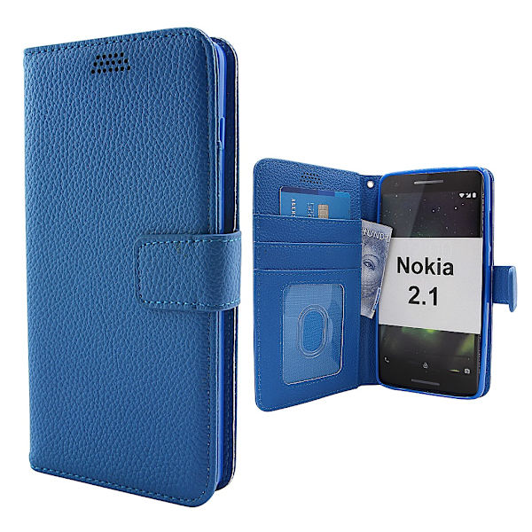 New Standcase Wallet Nokia 2.1 Blå