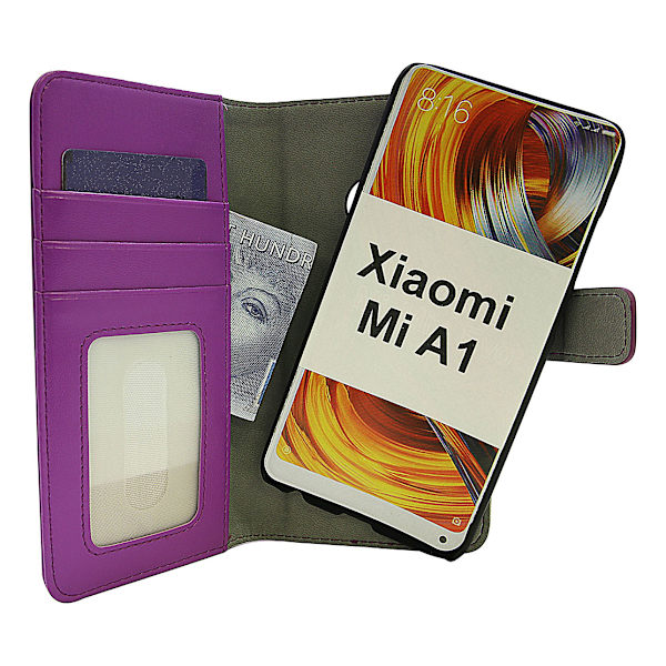Skimblocker Magnet Wallet Xiaomi Mi A1 Lila