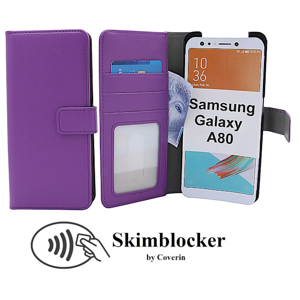 Skimblocker Magnet Wallet Samsung Galaxy A80 (A805F/DS) Lila